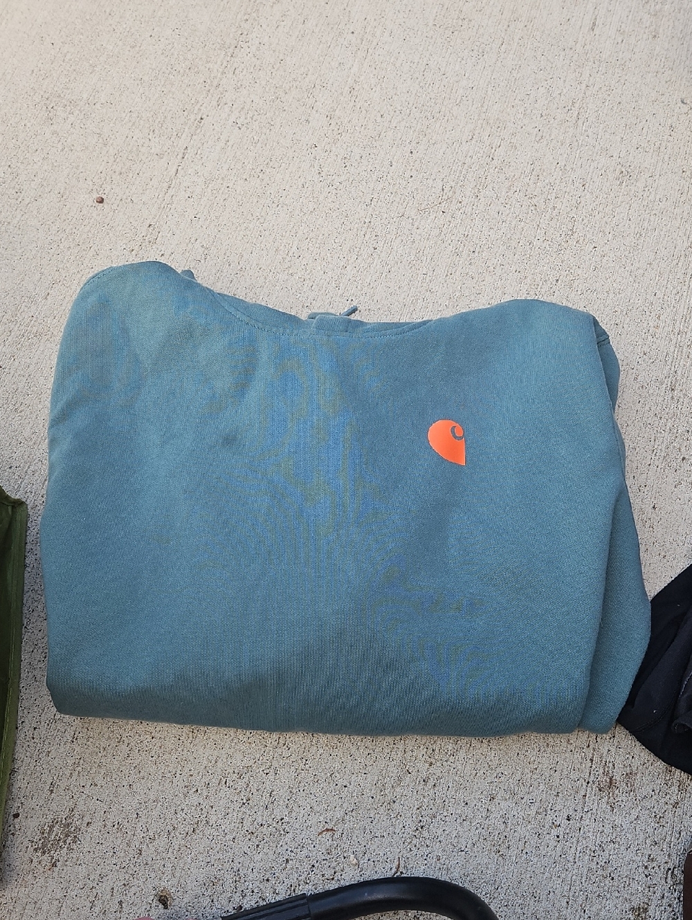 Carhartt Greenl Pullover Sweatshirt with Orange Logo